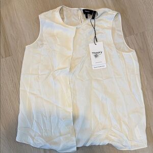 Theory Ivory Sleeveless Top